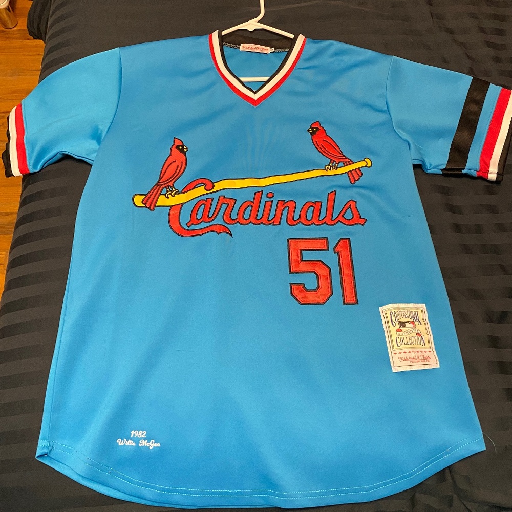 Authentic Mitchell & Ness 1982 Willie McGee St. Louis Cardinals Jersey